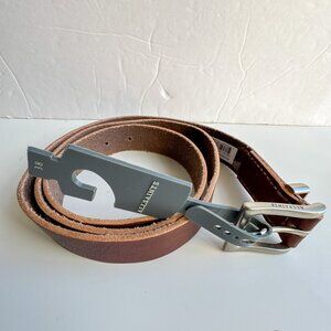 Allsaints New Men’s Raw Edge Brown Leather Belt Size 38